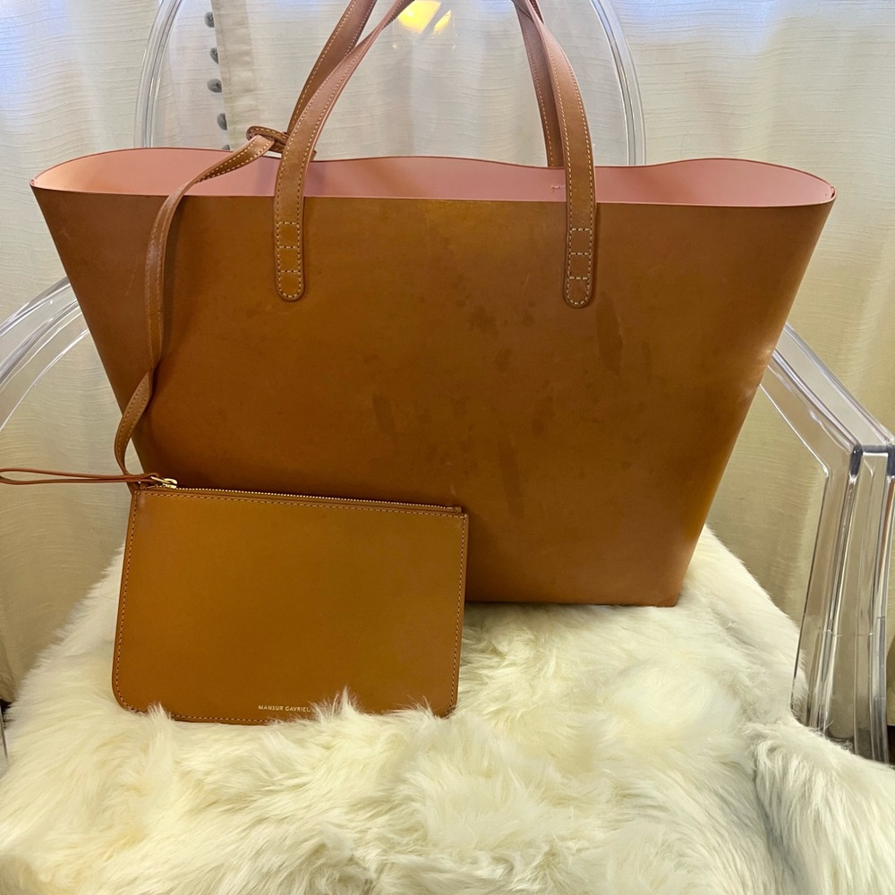 Mansur Gavriel Brown Leather Tote Bag